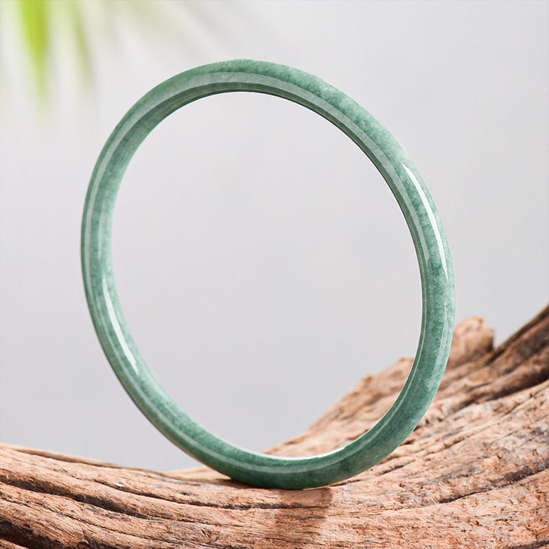 Usa Vintage Fashion - Natural Burmese Jadeite Bracelet Bangle Real