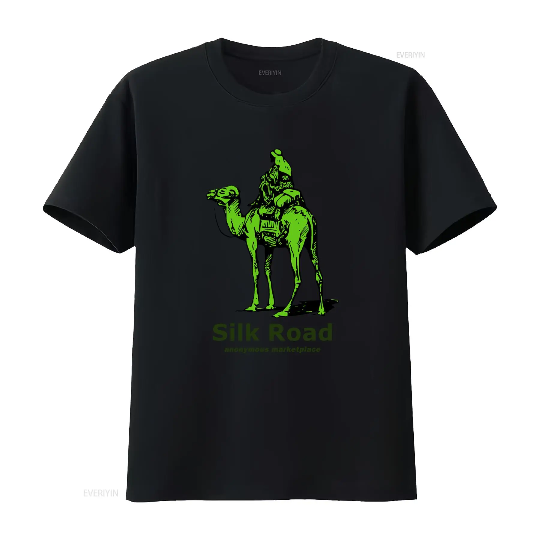 Vintage Fashion Style Men - Silk Road T Shirt Retro Green