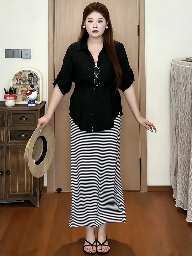 V Vintage Fashion - plus Size Women's Vintage Shirt And