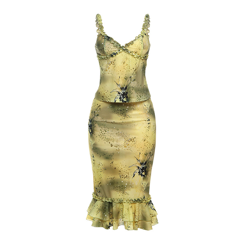 Women's Dress 2 Piece Floral P - V Vintage Fashion 评论和价格