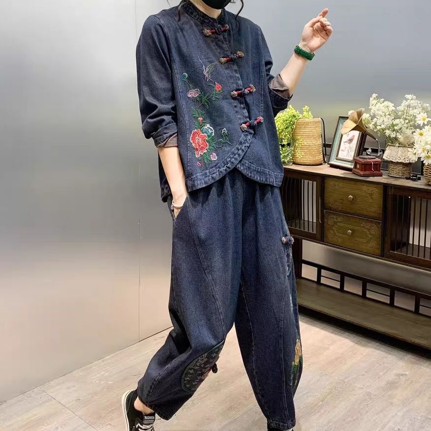 Vintage Button Loose Embroider - Vintage Fashion Ai 评论和价格
