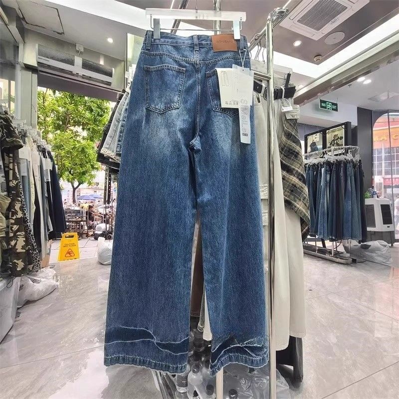 Women Loose Harajuku Retro Wid - Retro Vintage Korean Fashion 评论和价格
