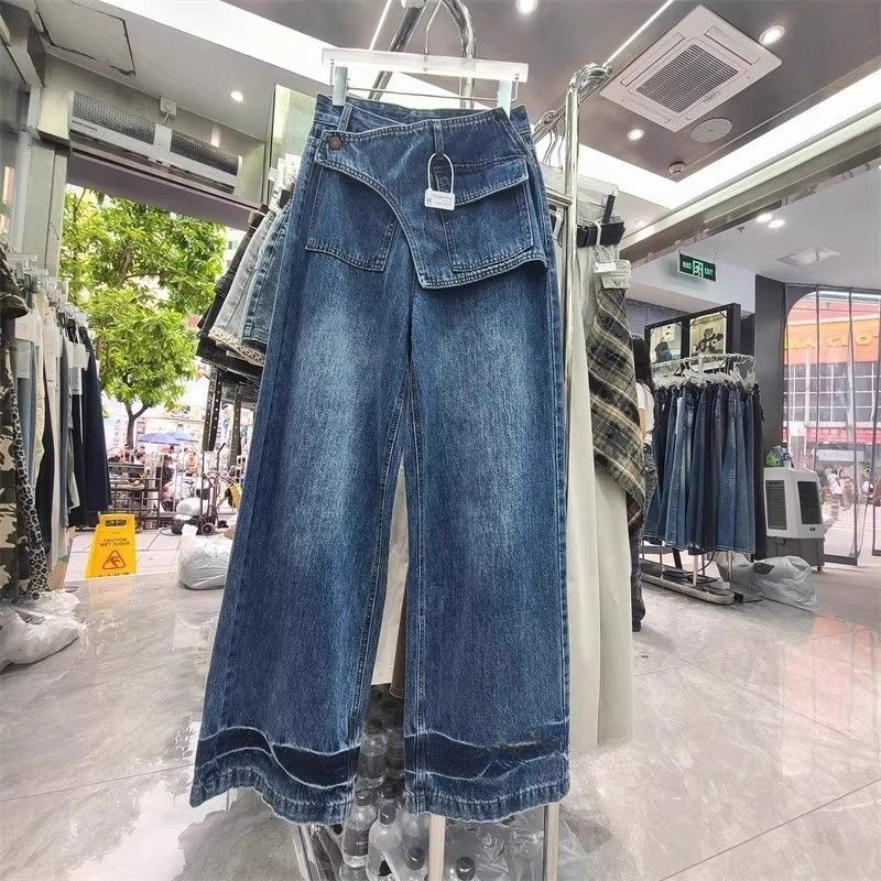 Women Loose Harajuku Retro Wid - Retro Vintage Korean Fashion 评论和价格