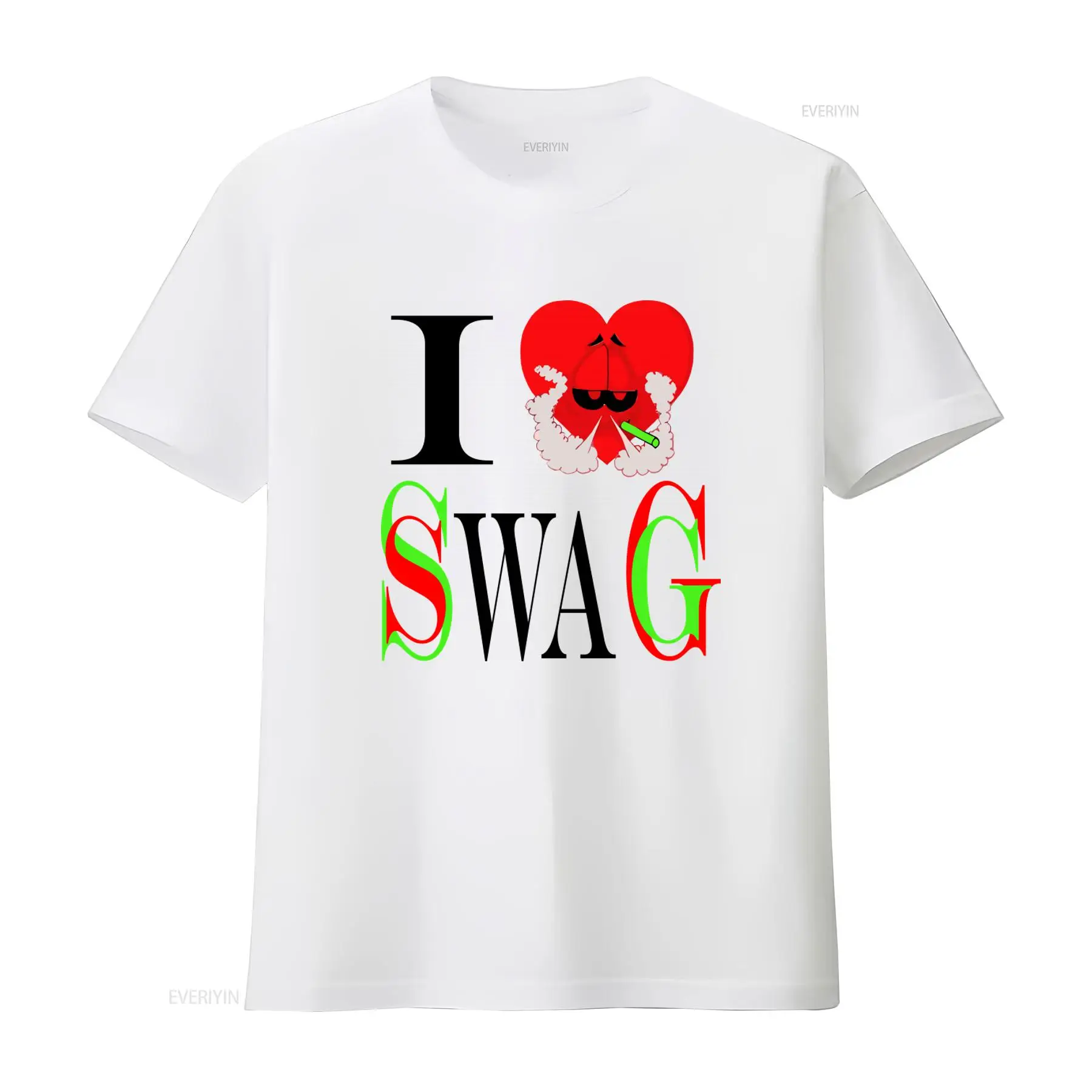 I Swag Heart Print T shirt Ret - Vintage Fashion Style Men 评论和价格