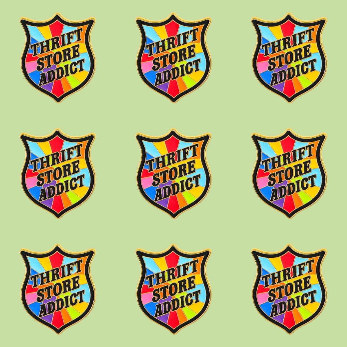 9pcs/Set THRIFT STORE ADDICT E - Thrift Vintage Fashion Usa 评论和价格