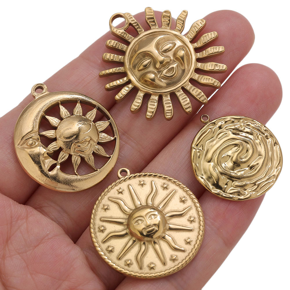 5pcs PVD Gold Charms Stainless - Vintage Fashion Words 评论和价格
