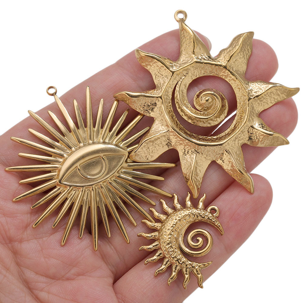 5pcs PVD Gold Charms Stainless - Vintage Fashion Words 评论和价格