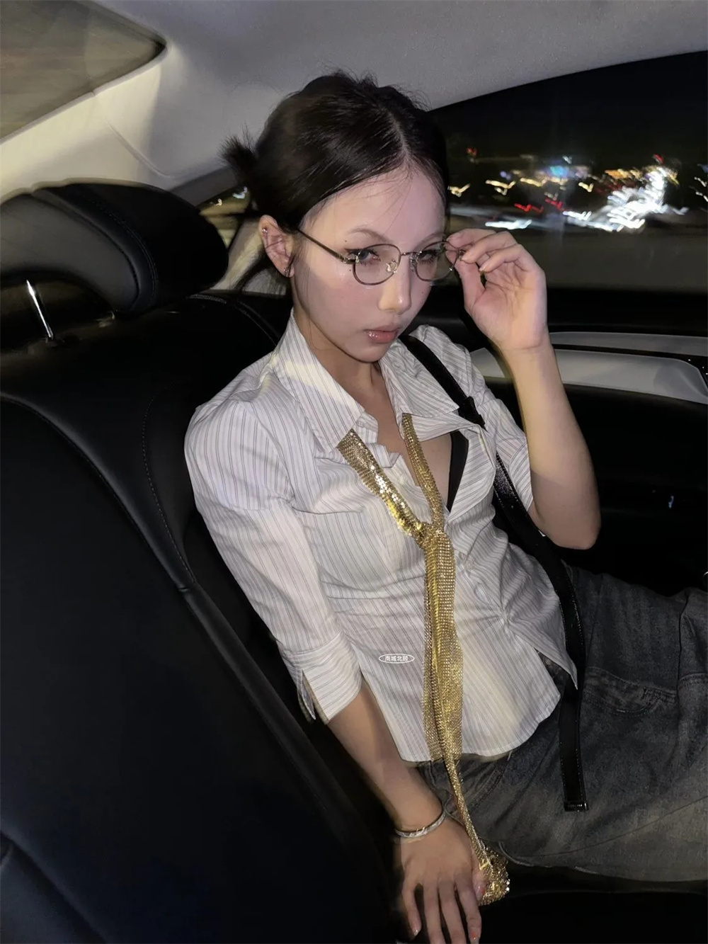 Striped Shirt Women Casual Str - Retro Vintage Korean Fashion 评论和价格