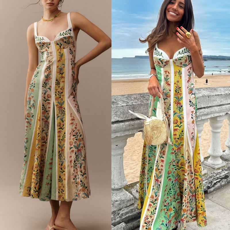 Fashion Elegant Women Sleevele - V Vintage Fashion 评论和价格