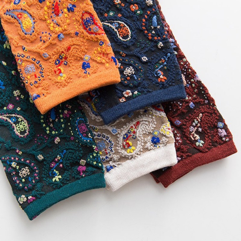 2025 Floral Print Cotton Long  - Retro Vintage Korean Fashion 评论和价格