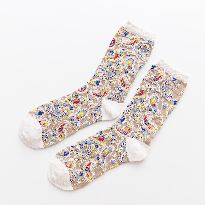 2025 Floral Print Cotton Long  - Retro Vintage Korean Fashion 评论和价格