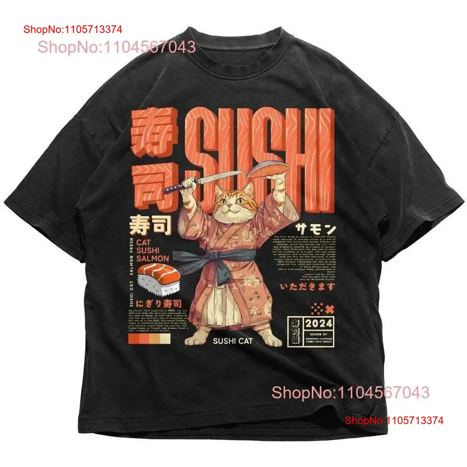 Sushi Cat Japanese T Shirt Ret - Vintage Fashion Tokyo 评论和价格