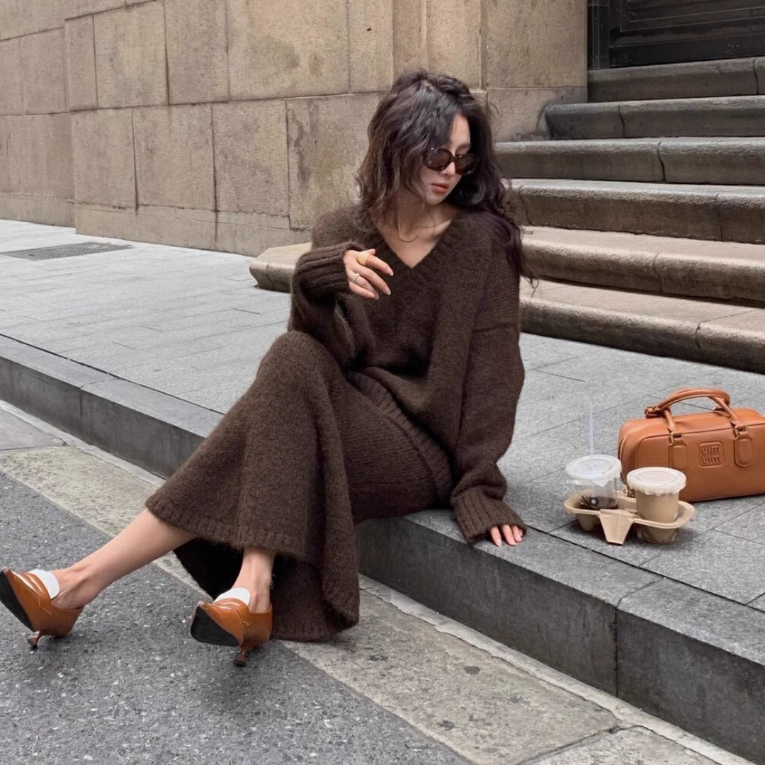 Vintage Knitted Sweater Set Sk - V Vintage Fashion 评论和价格