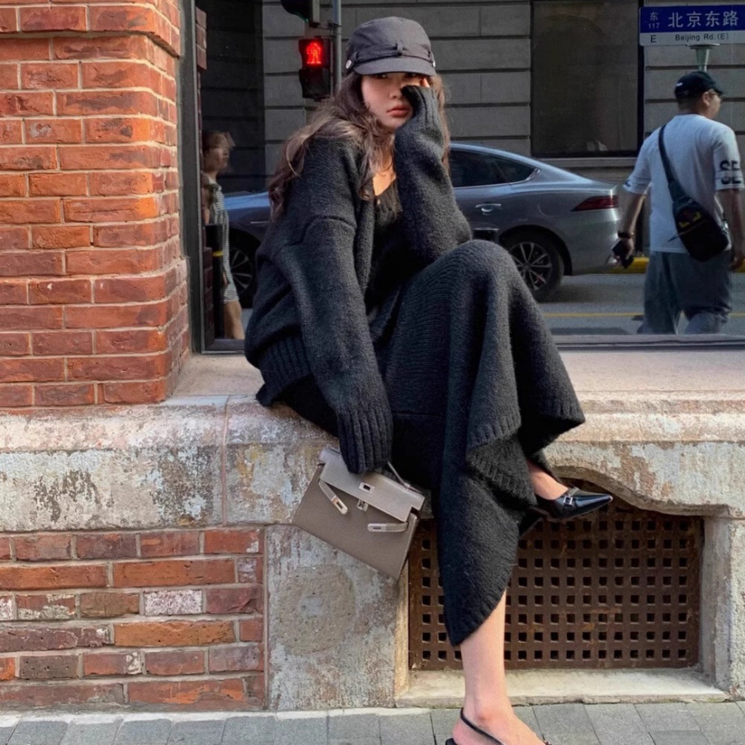 Vintage Knitted Sweater Set Sk - V Vintage Fashion 评论和价格