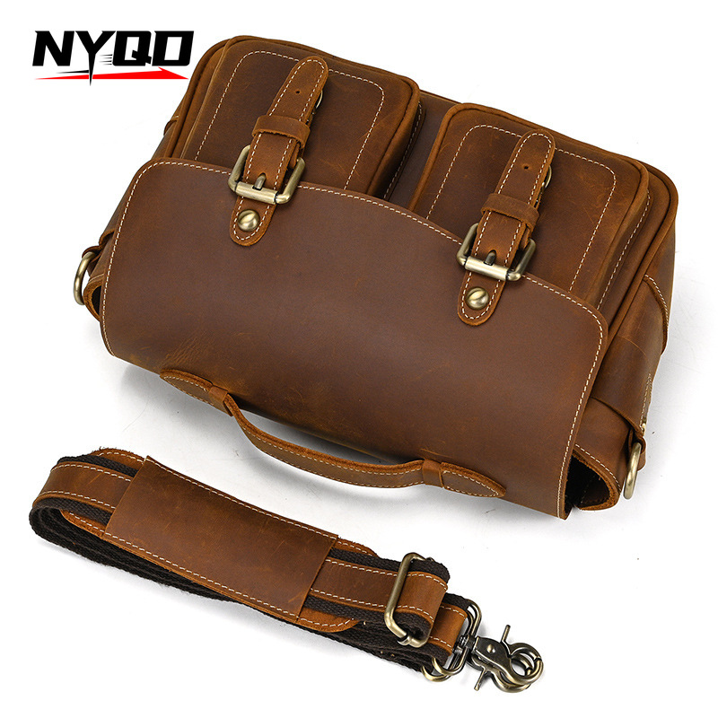 Crazy Horse Leather Shoulder B - Vintage Fashion Videos 评论和价格