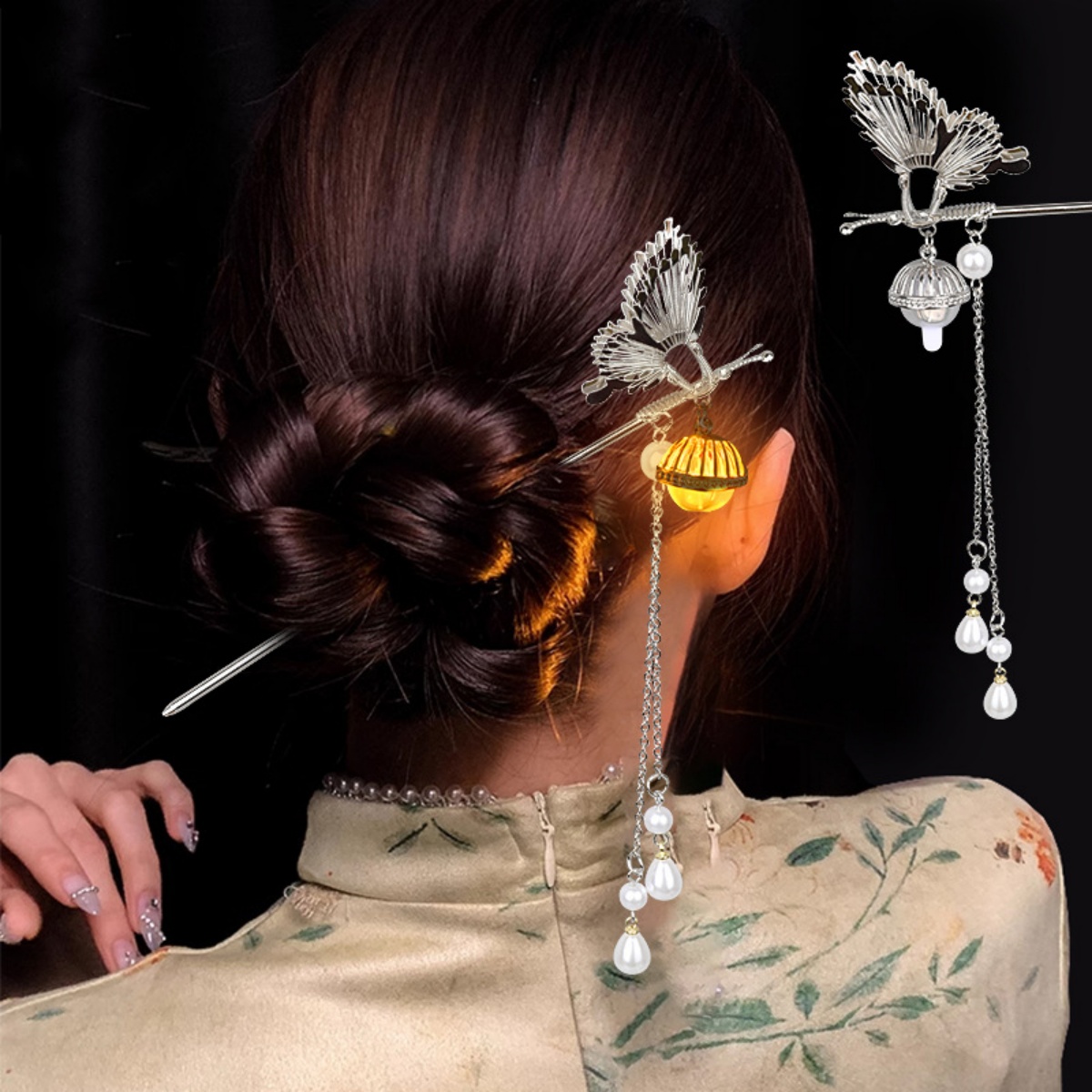 Luminous Flower Hairpin For Wo - Vintage Fashion Ai 评论和价格