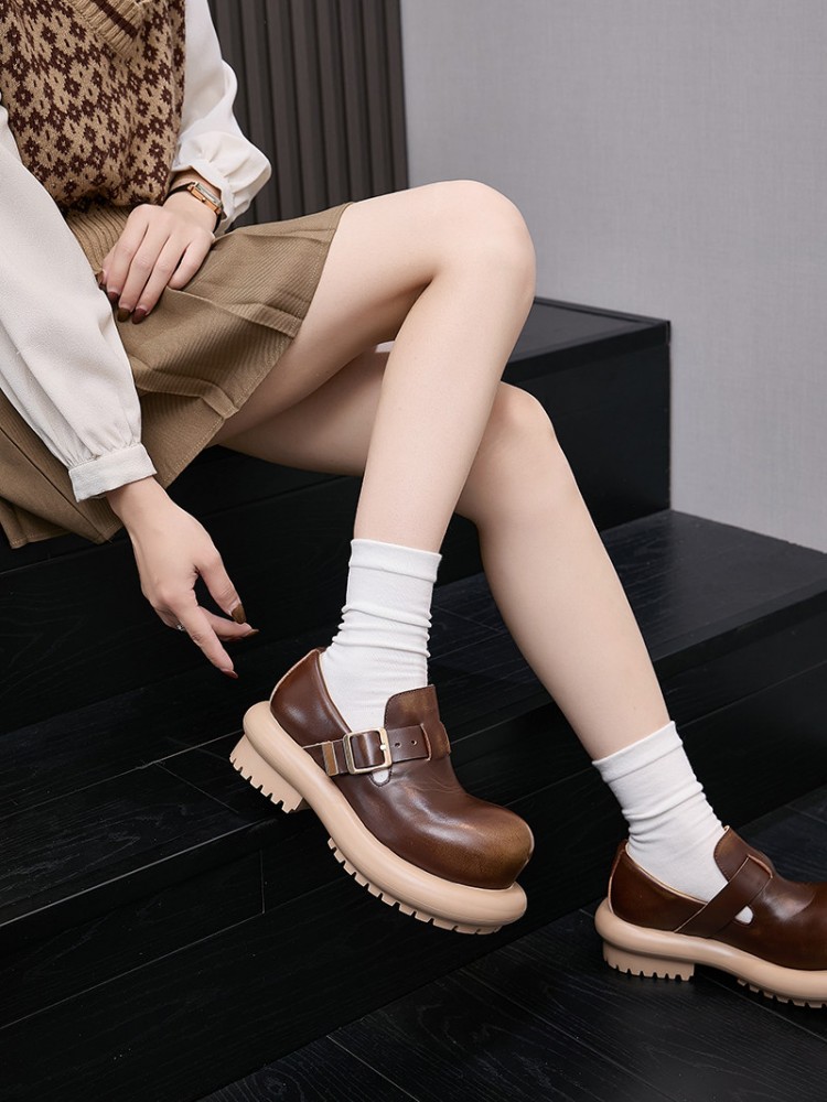 British Style Vintage Cowhide  - Vintage Fashion Style Men 评论和价格