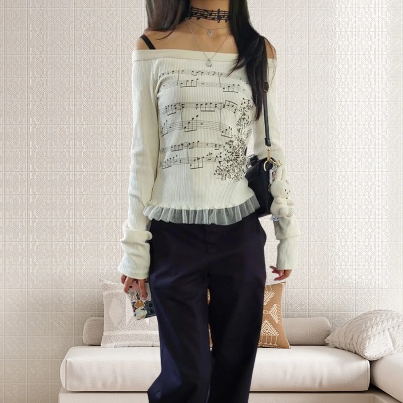 Autumn Y2K Harajuku Retro T-Sh - Retro Vintage Korean Fashion 评论和价格