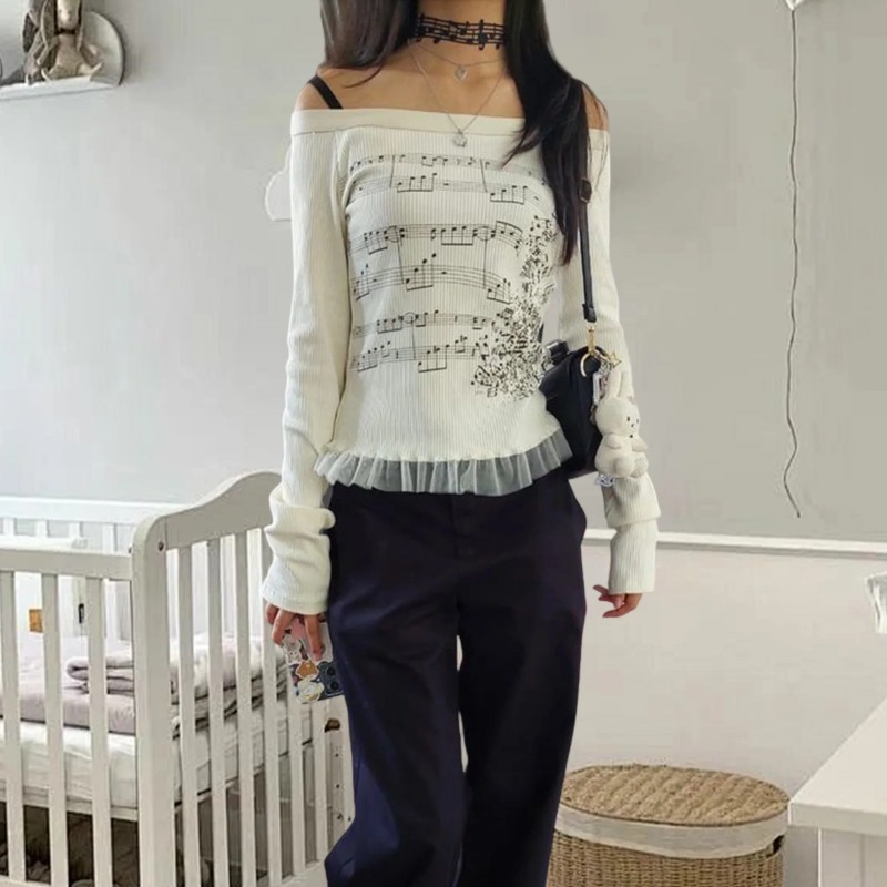 Autumn Y2K Harajuku Retro T-Sh - Retro Vintage Korean Fashion 评论和价格
