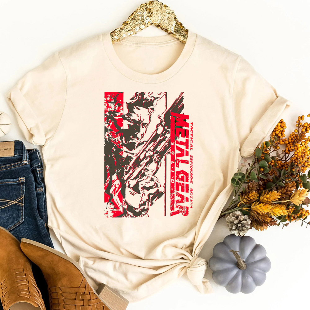 Metal Gear Solid tshirt teen c - Retro Vintage Korean Fashion 评论和价格