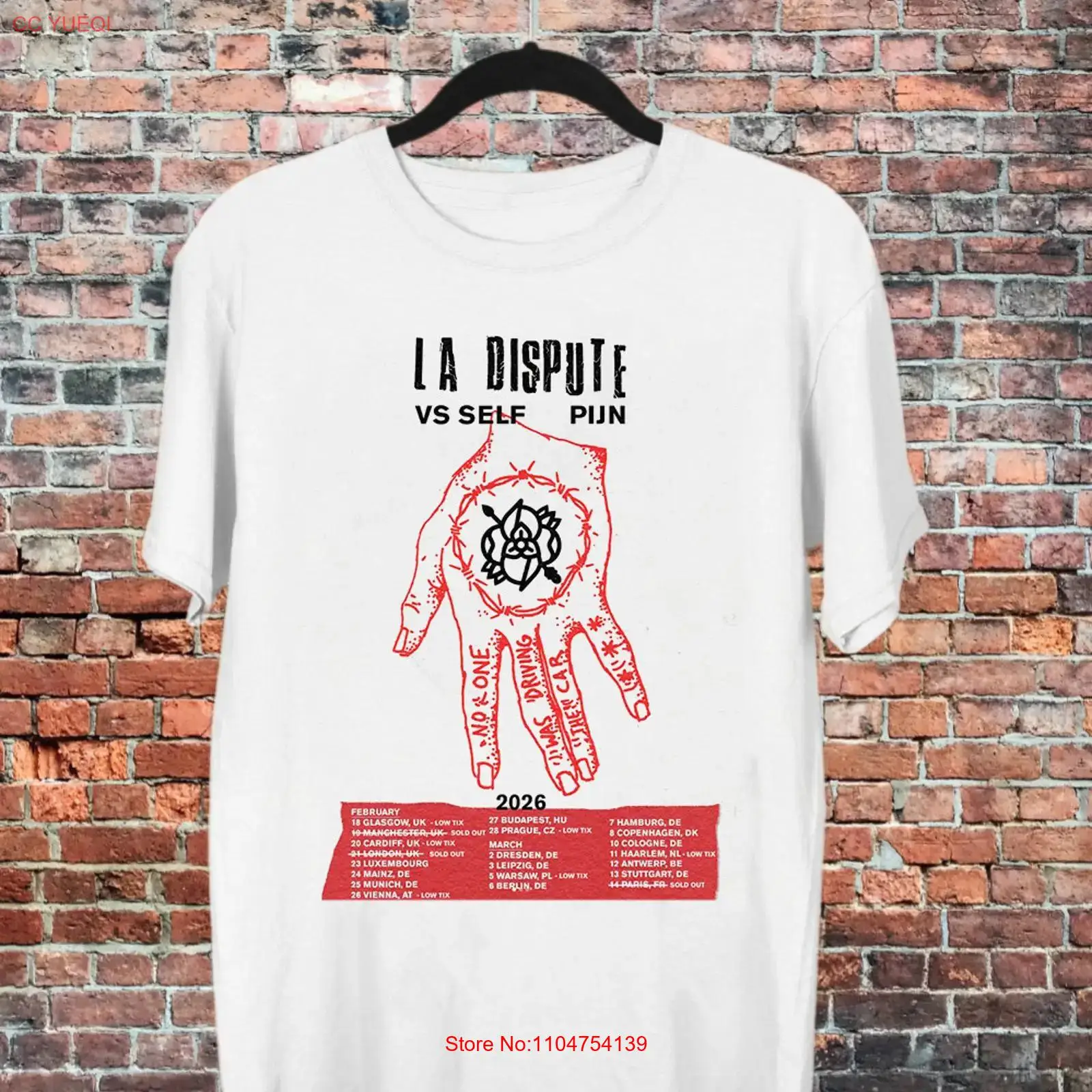 La Dispute Band Rock Tour VS S - Vintage Fashion La 评论和价格
